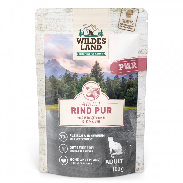 Wildes Land Cat Rind Pur 100g